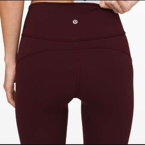 Lululemon In Movement 25” 7/8 Legging in Cassis